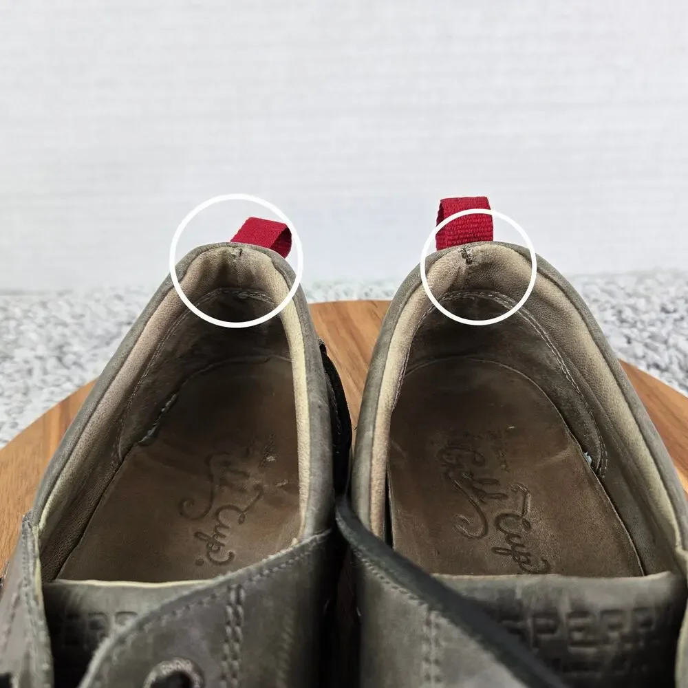 Sperry Men 10.5 Top Sider Gold Cup Gray Leather Casual Lifestyle Daily Boat Shoe